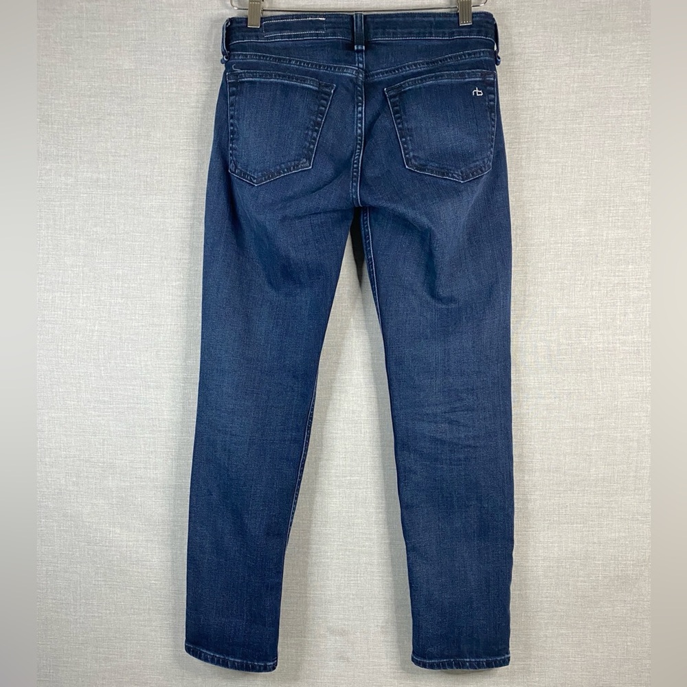 Rag & Bone Women’s Dre Low Rise Slim Boyfriend Dark Wash Blue Jeans Size 24 - Picture 8 of 8